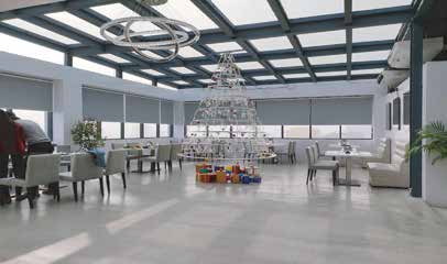 Savva Restaurant — Steel Flat Shed — interior view 2